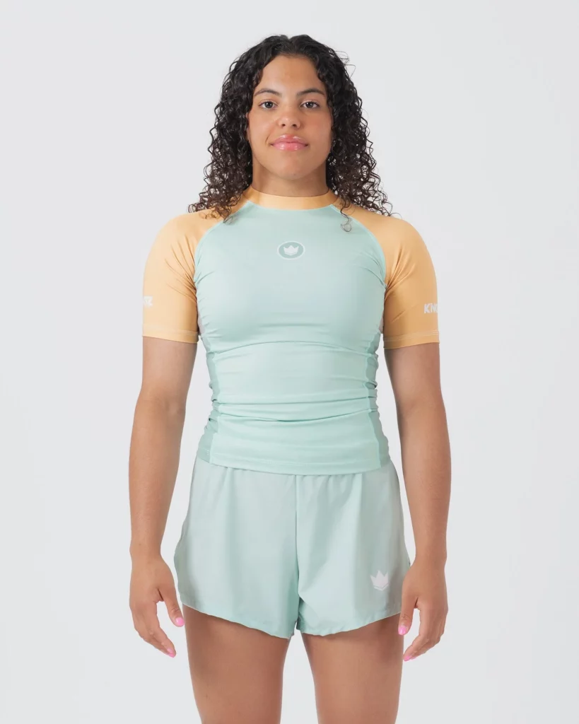 rashguard kingz terra women short sleeve green edition